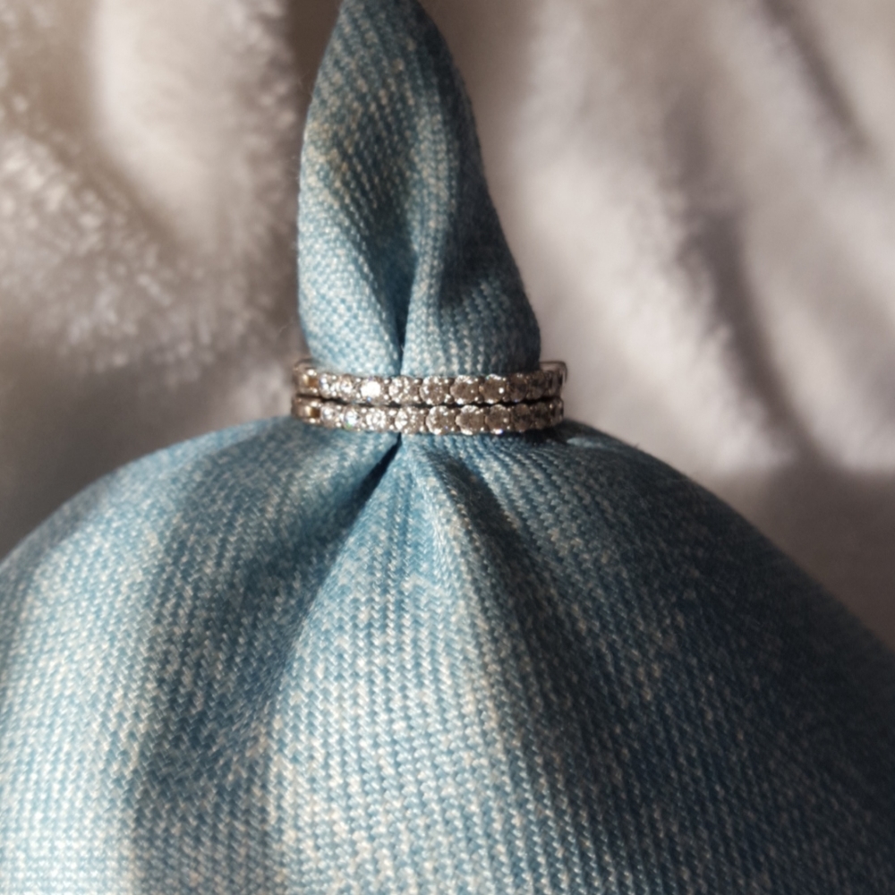 NWOT CZ Inside out earrings SS 925 rhodium plate